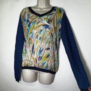 Missoni for Target multi-color knit & polyester long sleeve blouse/sweater M